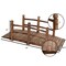 5' Wooden Garden Bridge Arc Stained Finish Footbridge Decorative